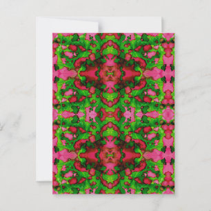 A Study in Pink & Green Postcard