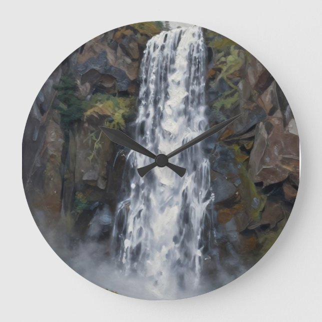 A Study of Cascading Light and Stone Large Clock (Front)