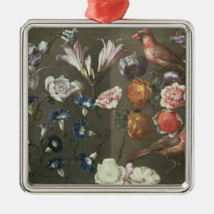 A Study of Peonies, Convolvulus, Lilies and two Fi Metal Tree Decoration