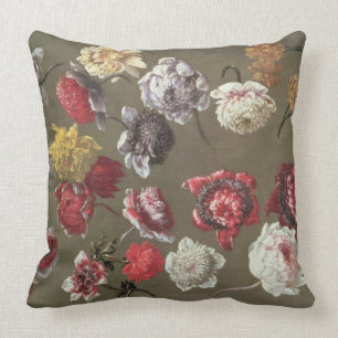 A Study of Peonies (oil on canvas) Cushion