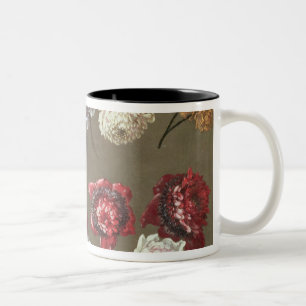 A Study of Peonies (oil on canvas) Two-Tone Coffee Mug