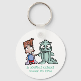 A stuffed animalcomes to life! key chain