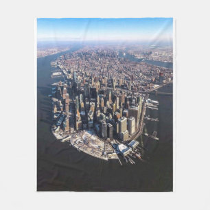 A Stunning Aerial View of New York City from Above Fleece Blanket