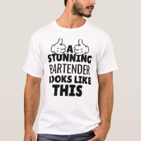 A Stunning Bartender Looks Like This Funny Present