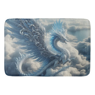 A Stunning Dragon Surrounded by Clouds  Bath Mat
