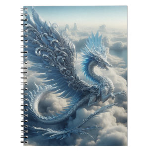 A Stunning Dragon Surrounded by Clouds Notebook