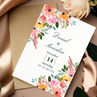 A Stunning Floral Wedding Invitation 