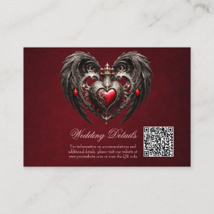 A stunning gothic heart enclosure card