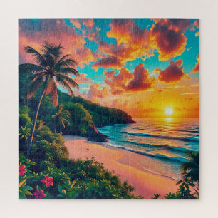 A stunning mountain lake landscape. Jigsaw Puzzle