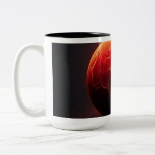 A Stunning Red Planet Two-Tone Coffee Mug