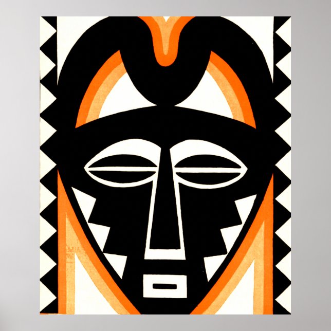 A Stylised Abstract Nigro Face Poster (Front)