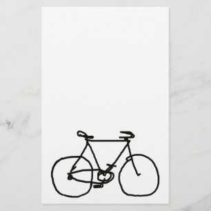 a stylised black bicycle stationery