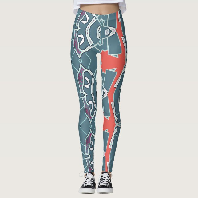 A stylish abstract "Ratti_Creative_Arts"   Legging (Front)