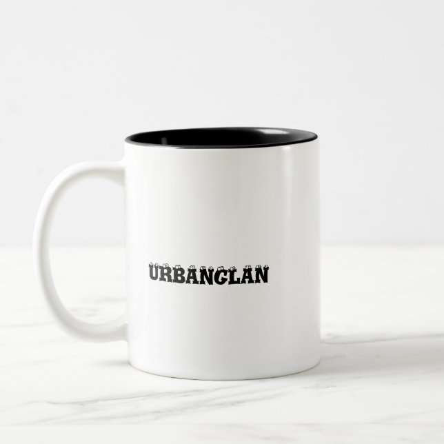 A stylish cup which has "URBANGLAN" FONT DESIGN  (Left)