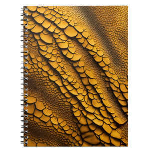 A Stylish Notebook With Textured Reptile Skin Art