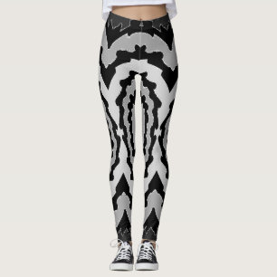 A stylish white & black "Ratti_Creative_Arts" Leggings