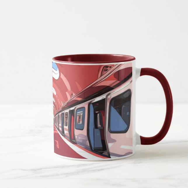 A subway station, likely designed in a retro mug (Right)