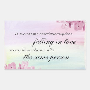 "A successful marriage.." quote Sticker