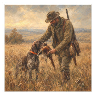 A Successful Pheasant Hunt with a GSP Photo Print