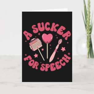 A Sucker For Speech Valentine Slp Speech Language Card