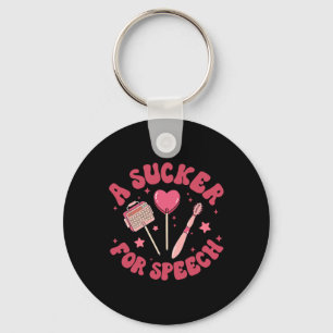A Sucker For Speech Valentine Slp Speech Language Key Ring