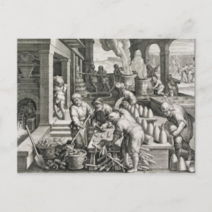 A Sugar Mill and the Production of Sugar Postcard