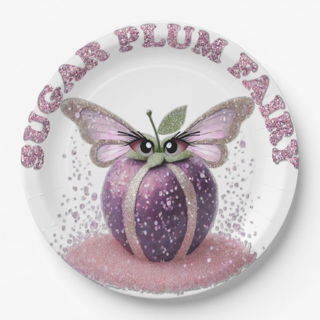 A Sugar Plum Fairy Paper Plate (Front)