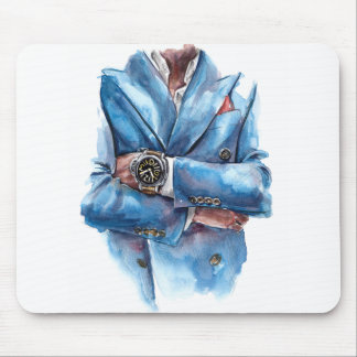 A suit and a watch mouse pad
