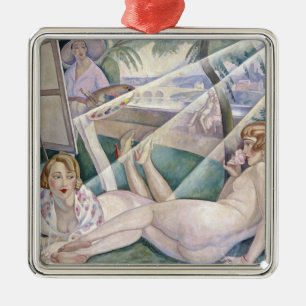 A Summer Day (Beautiful Women in the Sun) Metal Ornament