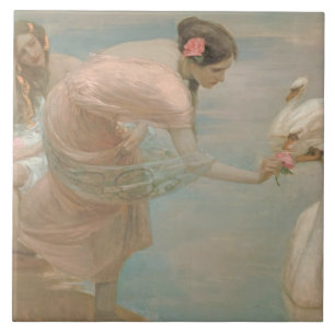 A Summer Morning by Rupert Bunny (1897) Ceramic Tile