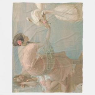 A Summer Morning by Rupert Bunny (1897) Fleece Blanket