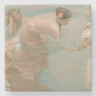 A Summer Morning by Rupert Bunny (1897) Stone Coaster