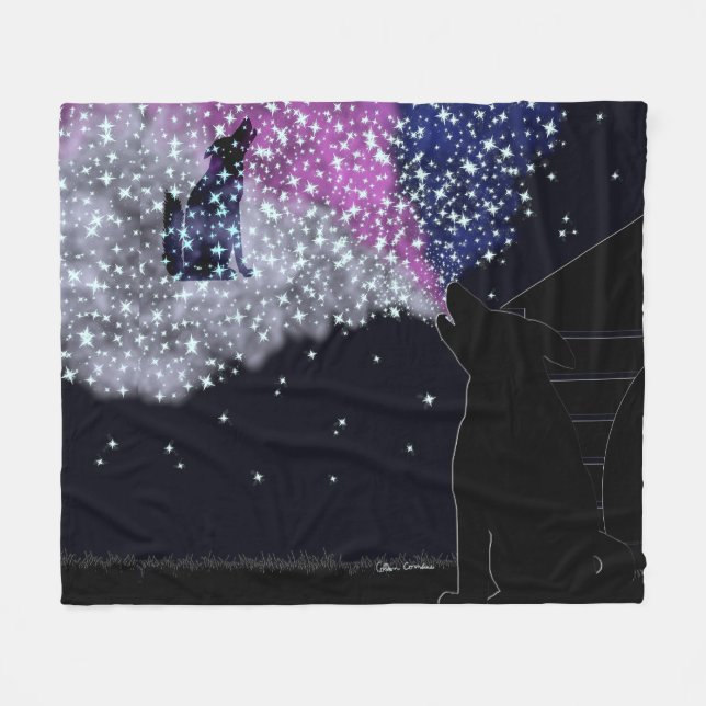 A Summer Night with Sirius Fleece Blanket (Front (Horizontal))