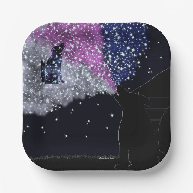 A Summer Night with Sirius  Paper Plate (Front)
