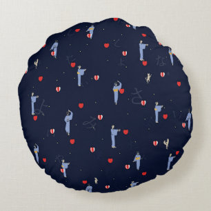 A summer night's Japan 3 Round Cushion