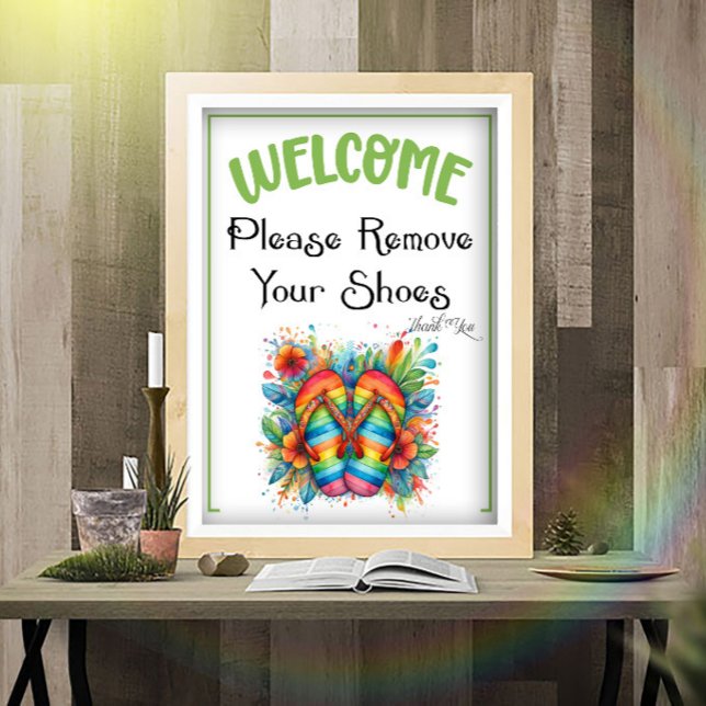 A Summer Please Remove Shoes Sign (Creator Uploaded)