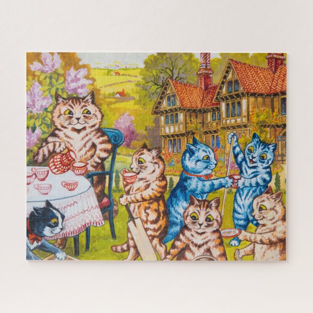 A Summer Tea Party by Louis Wain Jigsaw Puzzle (Horizontal)