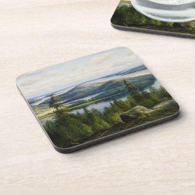 A Summer's Day on Lake Paijanne, Waenerberg  Coaster (Left Side)