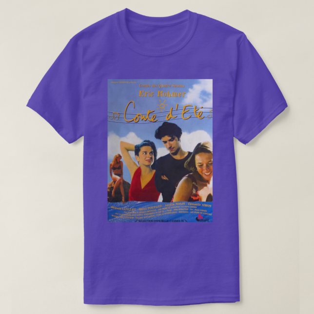 A Summers Tale French Poster T-Shirt (Design Front)