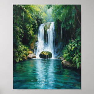 A Sun-Drenched Cascade Within the Heart Poster