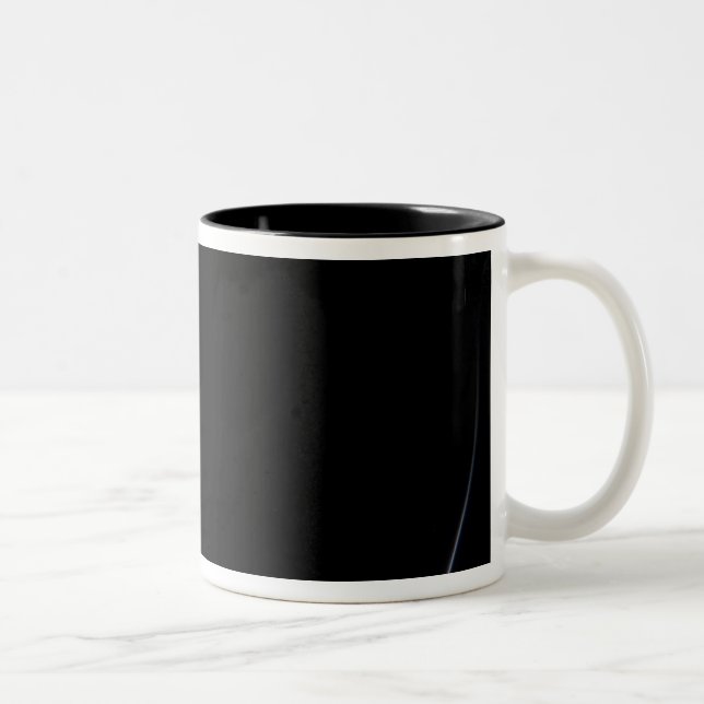 A sun-illuminated crescent of Earth Two-Tone Coffee Mug (Right)