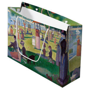 A Sunday Afternoon at La Grande Jatte, Seurat Larg Large Gift Bag