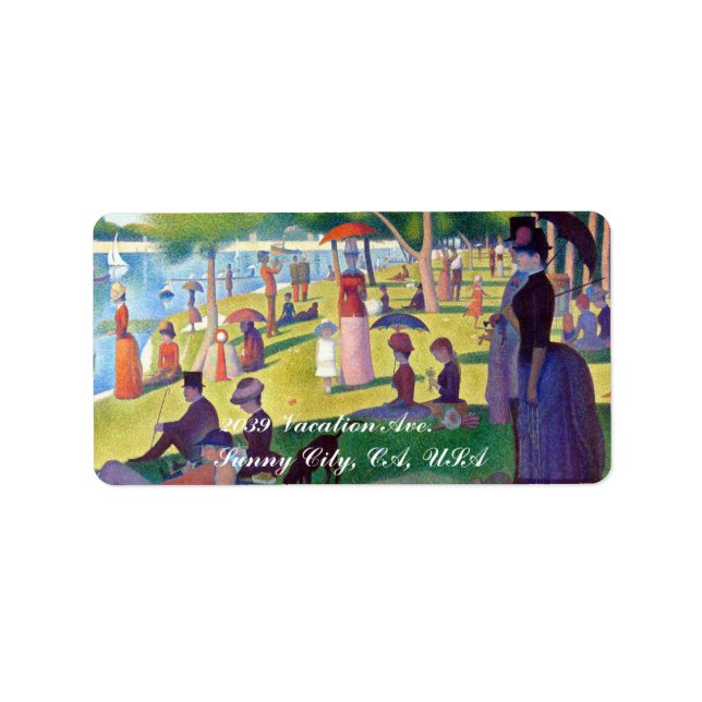 A Sunday Afternoon on La Grande Jatte by Seurat Label (Front)