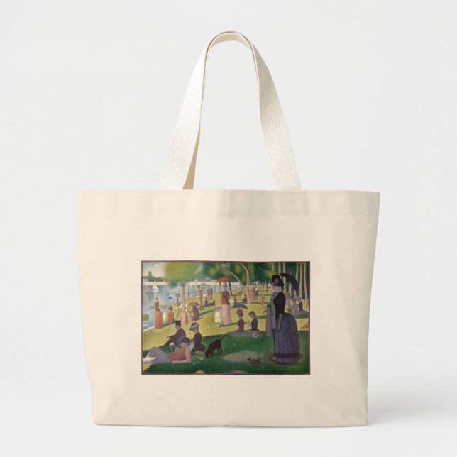 A Sunday Afternoon on the Island of La Grande Jatt Large Tote Bag (Front)