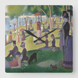 A Sunday on La Grande Jatte by Georges Seurat  Square Wall Clock