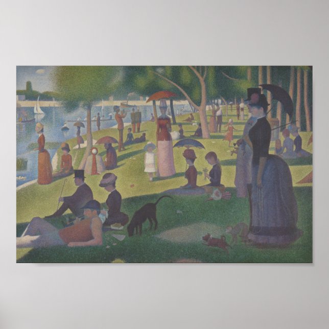 A Sunday on La Grande Jatte by Seurat Wall Art (Front)