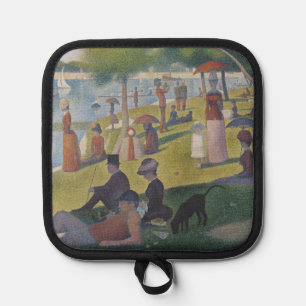 A Sunday on La Grande Jatte, Georges Seurat 1884 Pot Holder