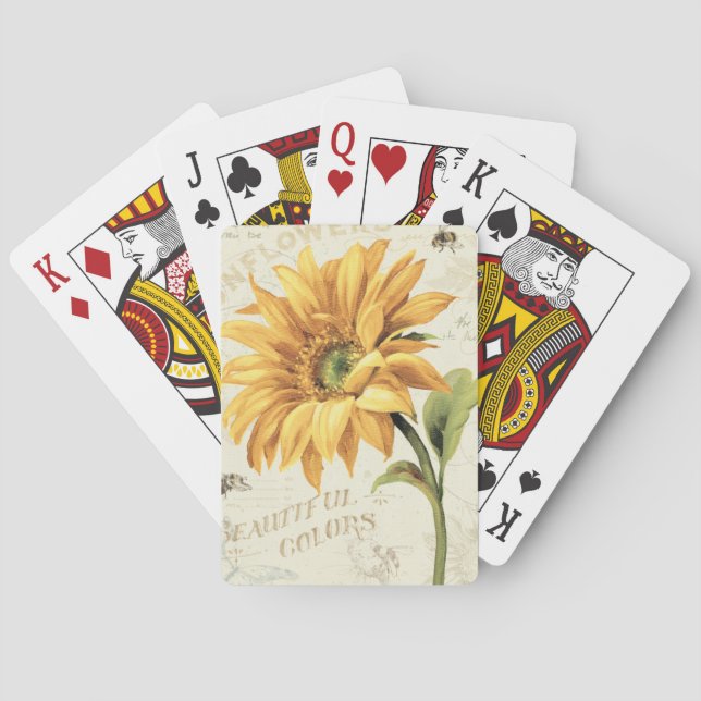 A Sunflower in Full Bloom Playing Cards (Back)