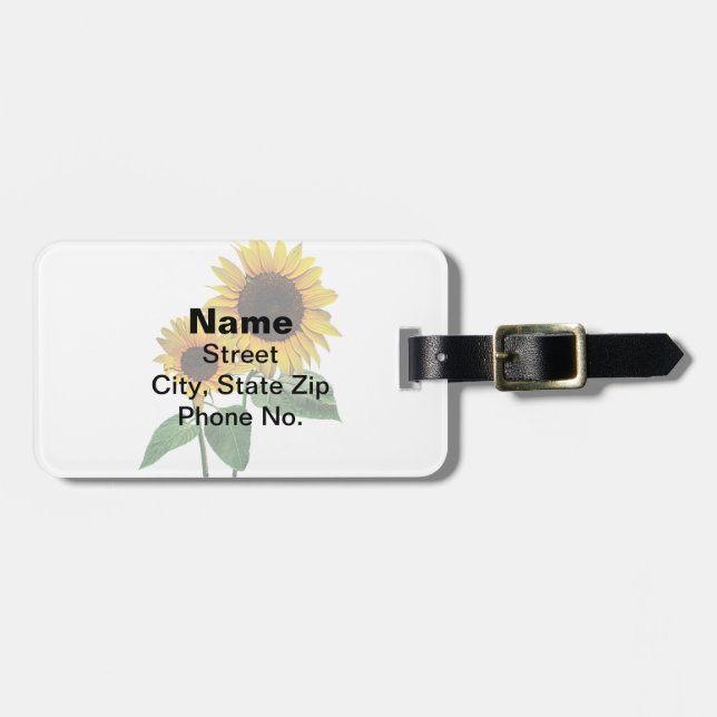 A Sunflower Mummy's Love Luggage Tag (Front Horizontal)