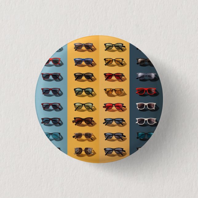 A sunglasses badge, pin, button, cool badge (Front)
